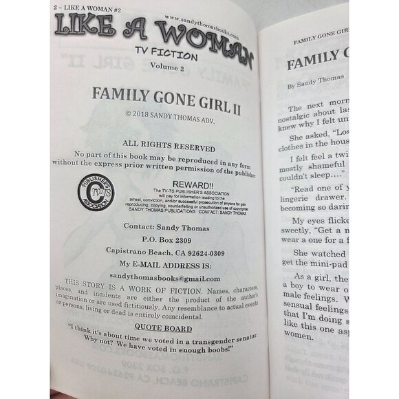 Family Gone Girl I & II Set Like A Woman TV Fiction By Sandy Thomas 2018 - Picture 6 of 6